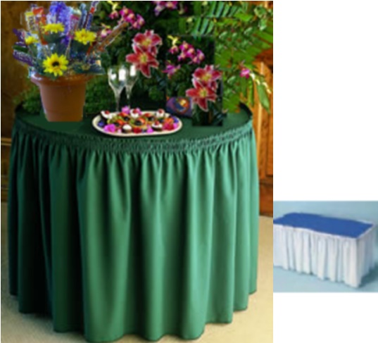 Heavy Duty  Table SKIRT - Green  *$2.96